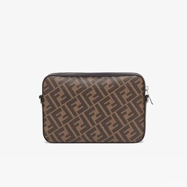 Affordable Motif Brown Fendi Case Red Camera FF In Fabric Compact 0426